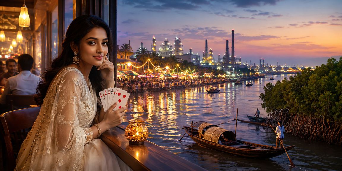 সুন্দরবনে রামি গেম খেলছেন একজন প্রাপ্তবয়স্ক ব্যবহারকারী